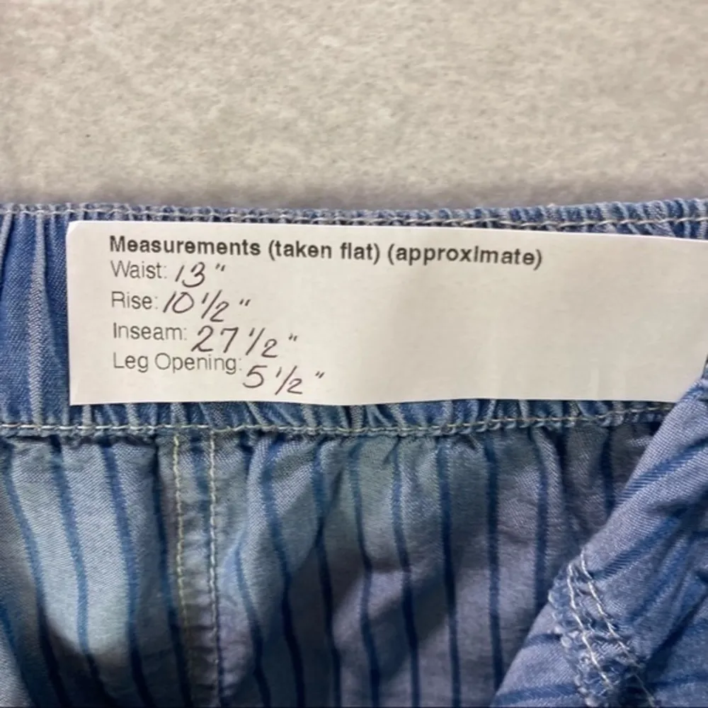 Indigo Rein Striped‎ Chambray Drawstring Waist Pant - Image 12