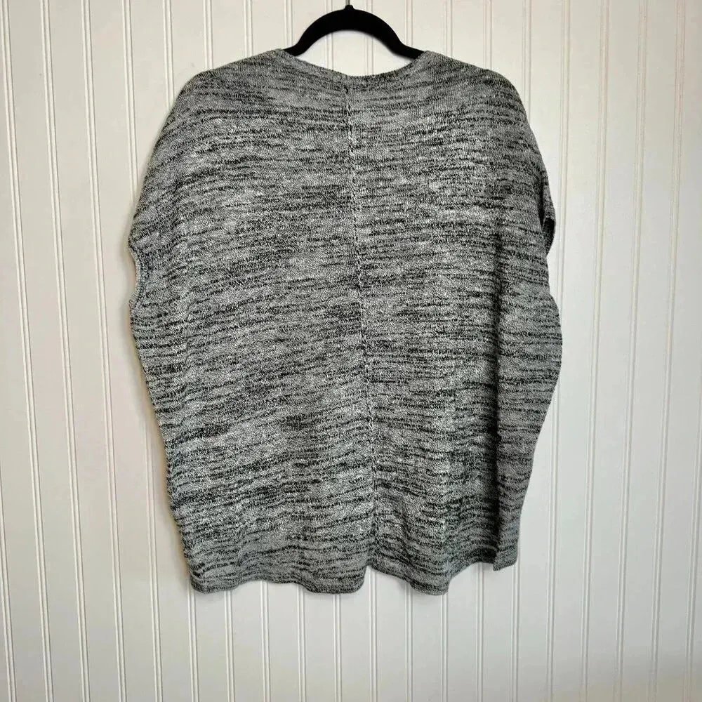 J Jill Pure Jill NWT grey short sleeve boxy sweater size medium petite J40 Gray - Image 6