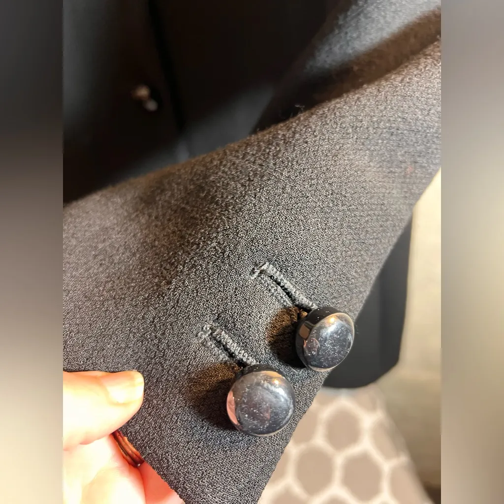 J. Crew Women's Wool Black Trench Coat S - Image 8