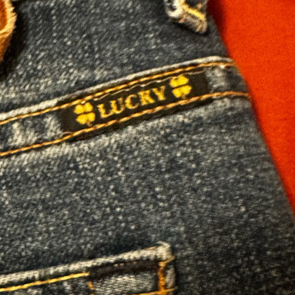 Vintage Lucky Brand denim skirt side slit 100% cotton size 14/32 - Image 4