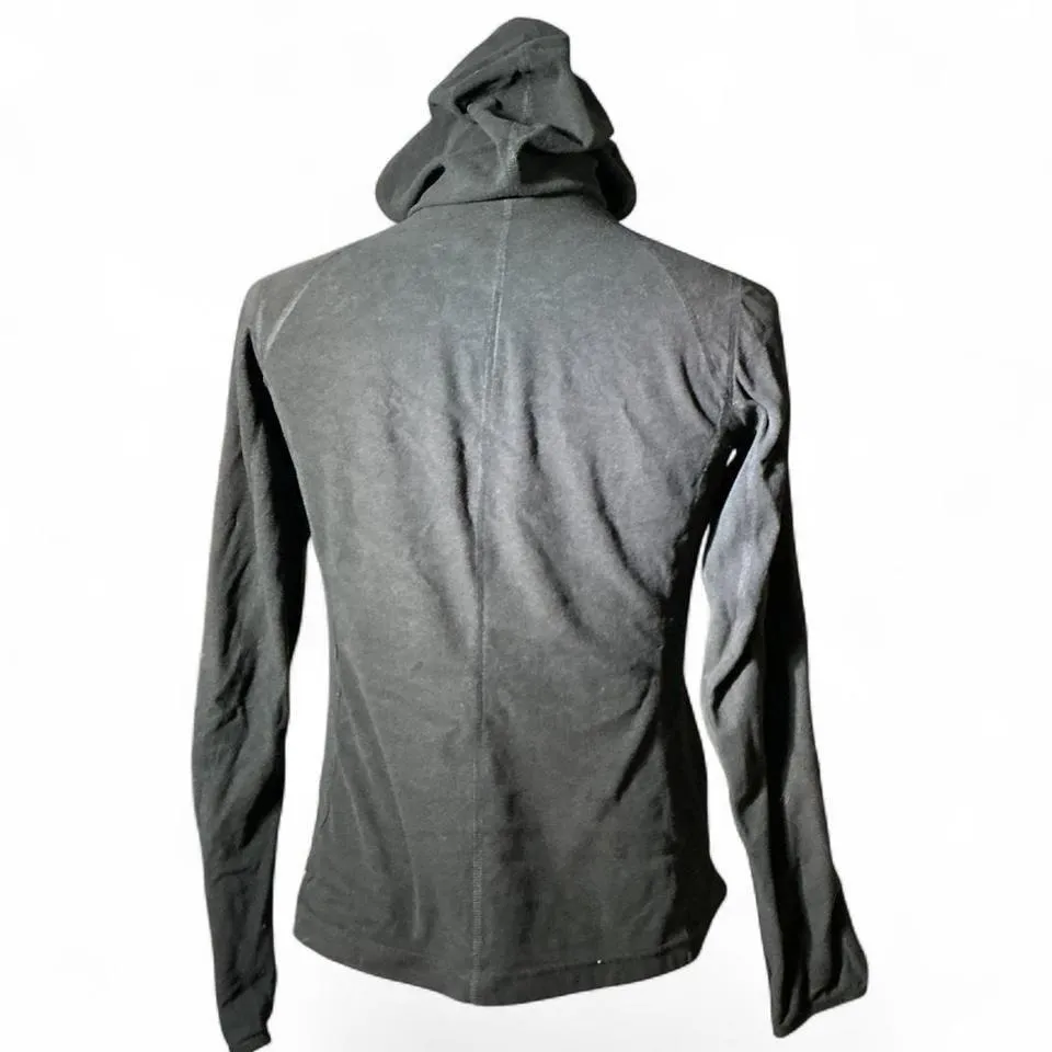 The North Face Womens Fleece Hoodie Black Full Zip Long Sleeve Casual Size M - Image 2