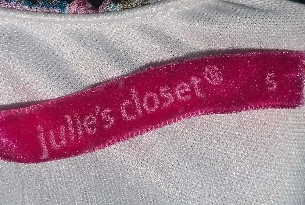 JULIE'S CLOSET Rare-2-Find Summer Must Multicolor Floral Ruffle Long Sundress S - Image 2