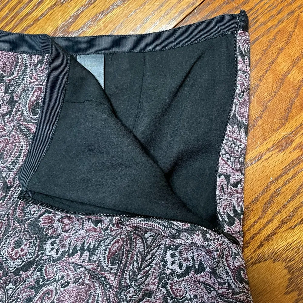 Vintage Y2K Liz Claiborne Maxi Skirt Paisley Purple Black Scarf Hem Flowing 8P - Image 6