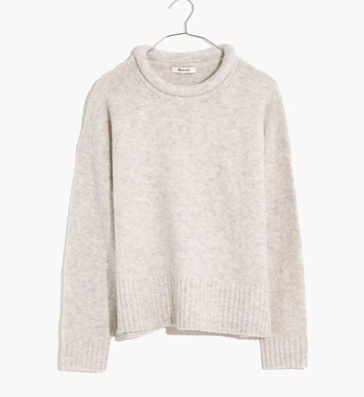 EUC Madewell Fulton Pullover Sweater in Light Gray XXS Customer Return Stretched - Image 4