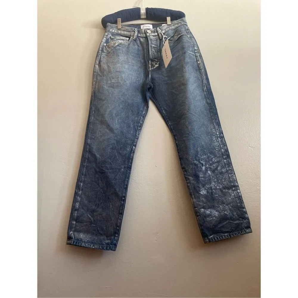 frame denim FRAME le original chromed crackle jeans size 27 - Image 3