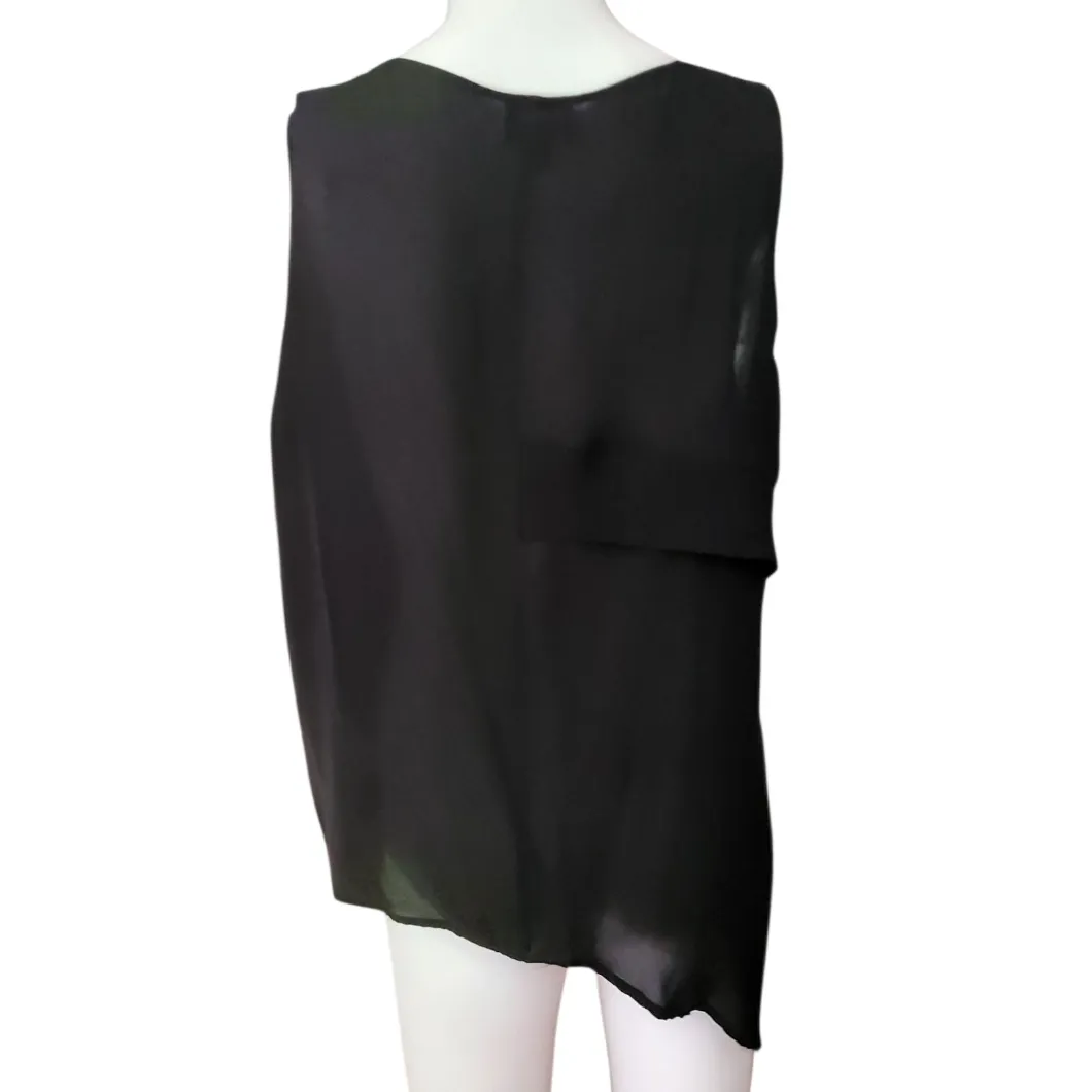 Just Cavalli Black Silk Assymetrical Top - Image 4