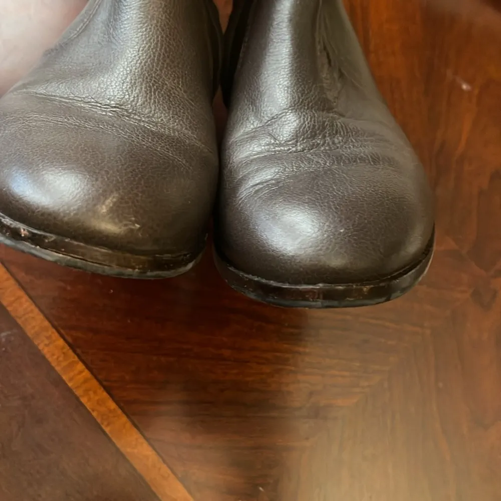 Tory Burch Gemini Link Leather Ankle Black Side Zip Boots Bootie in size 9 - Image 7