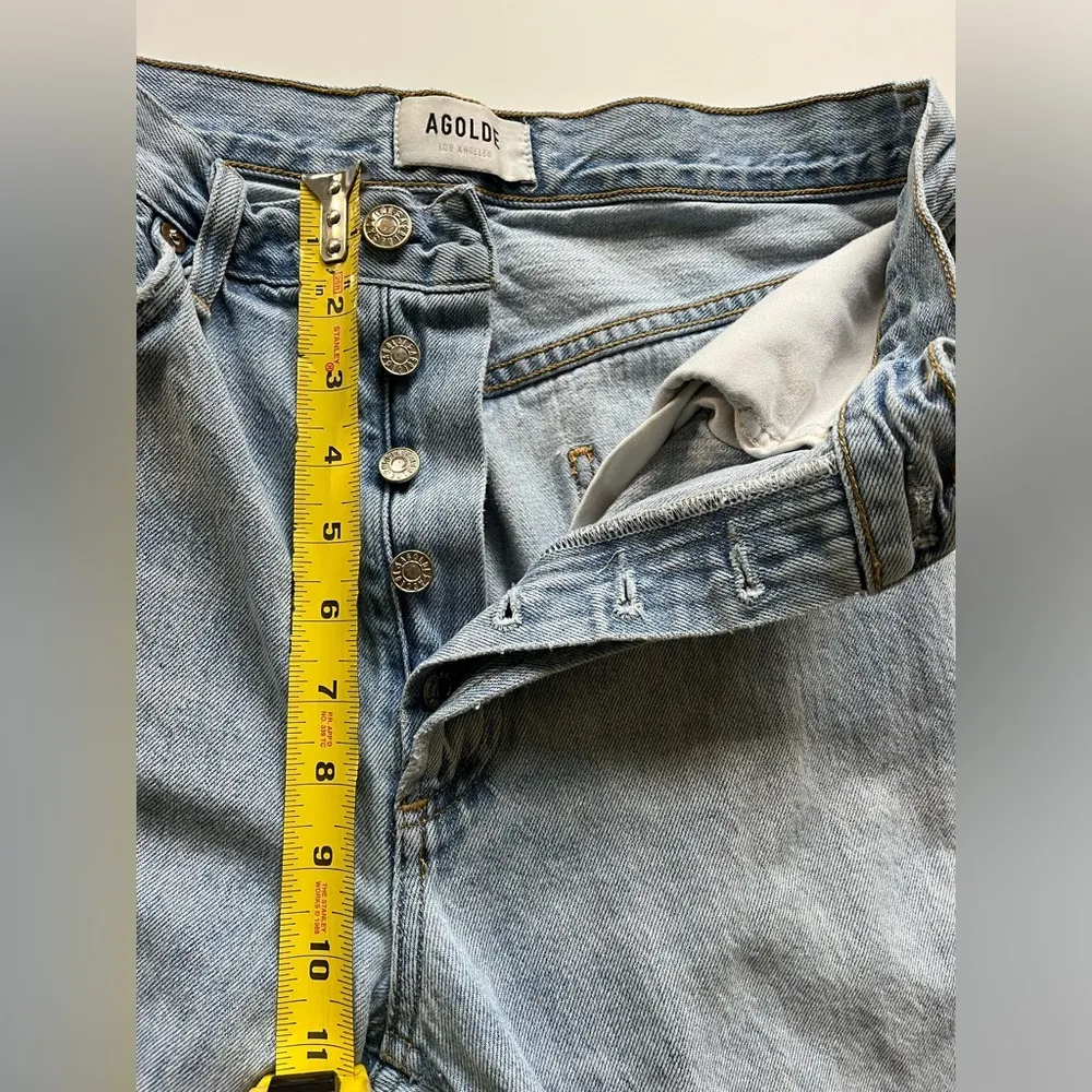 Agolde Riley Straight Leg Distressed Jeans - Image 8