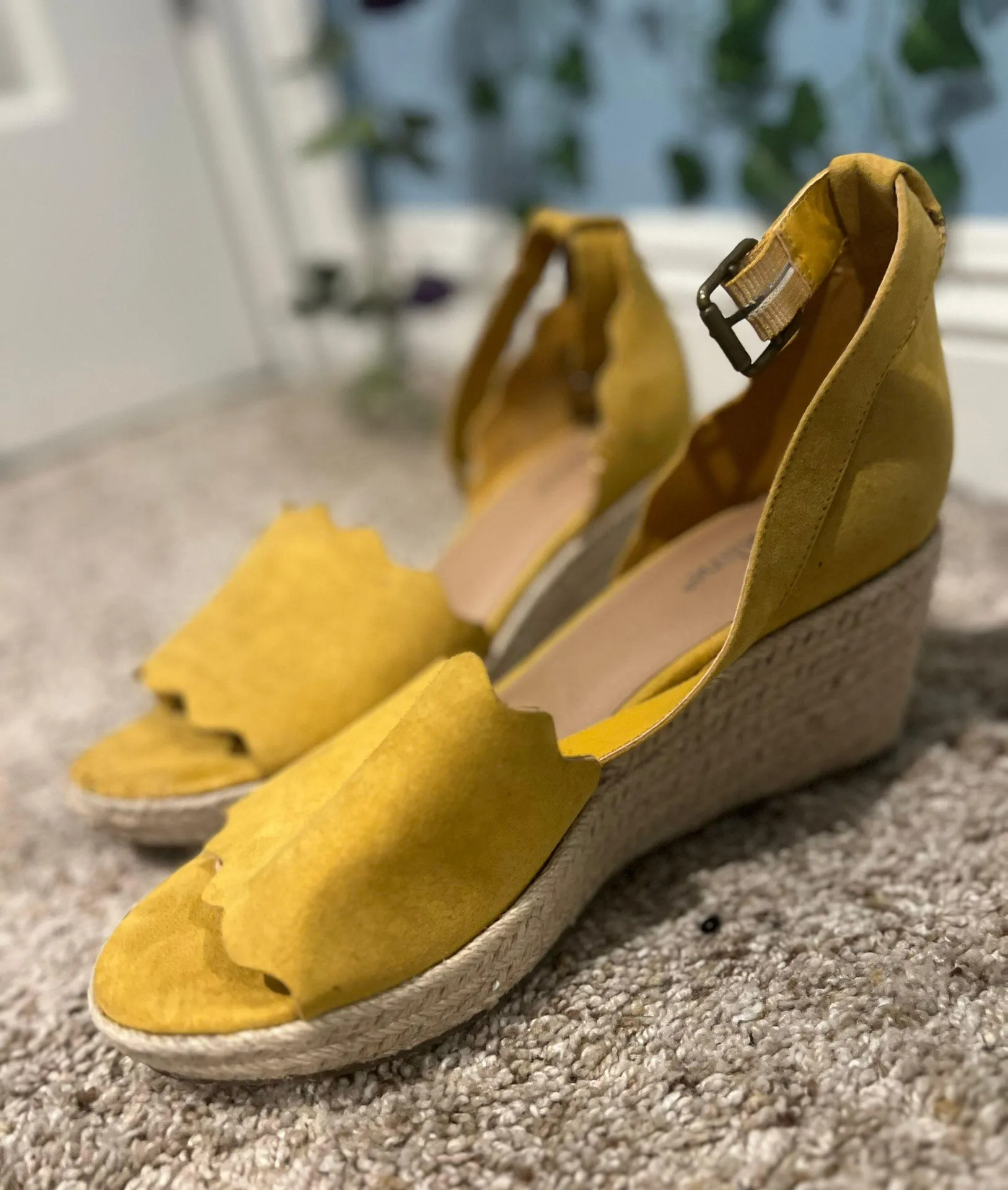 Yellow Wedge Sandals - Image 3