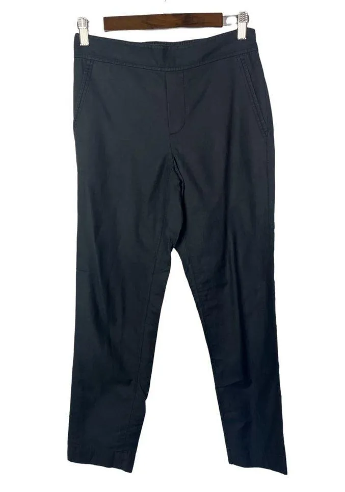 Vince Navy Blue Cupro Blend Straight Leg Trousers 2 - Image 3