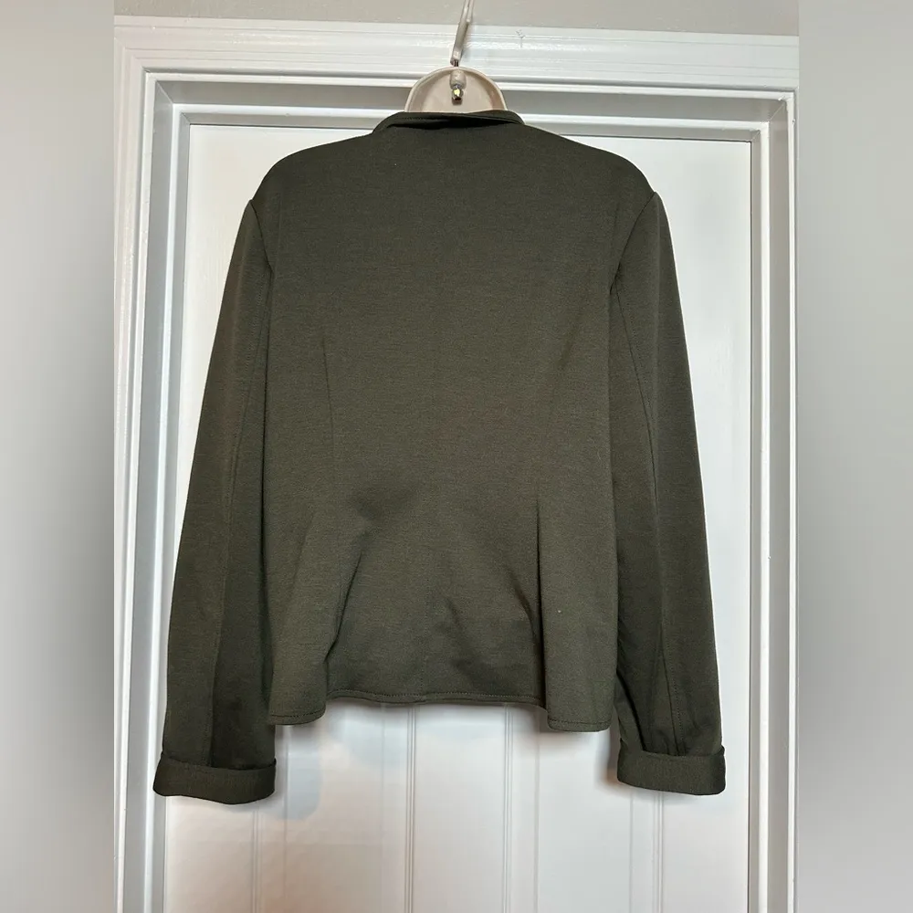 Forest Green Apt 9 Button Up Military Style Fashion Jacket w Ornate Buttons Sz L - Image 7