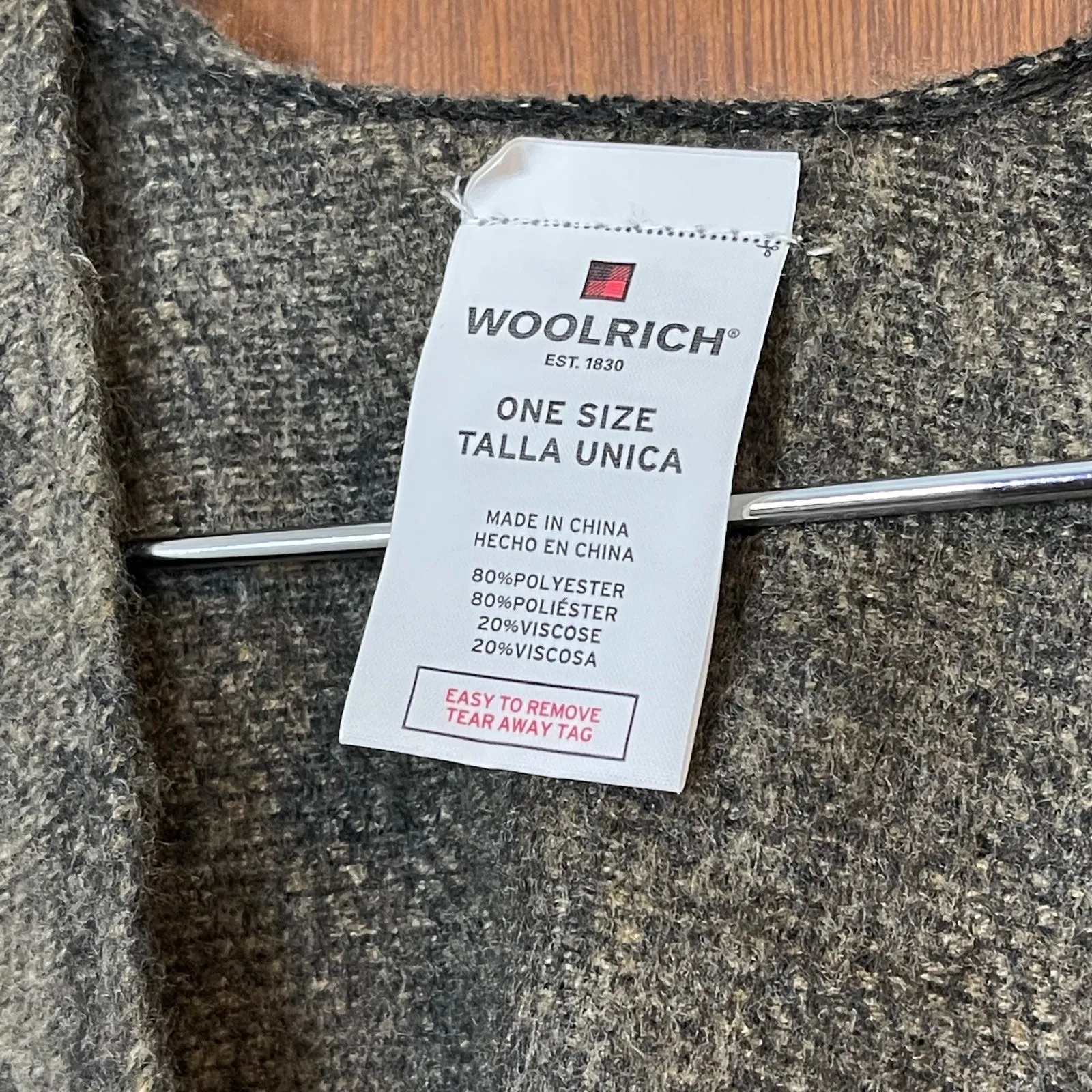 Woolrich Woman’s Thick Polyester Viscose Blend Poncho One Size - Image 3
