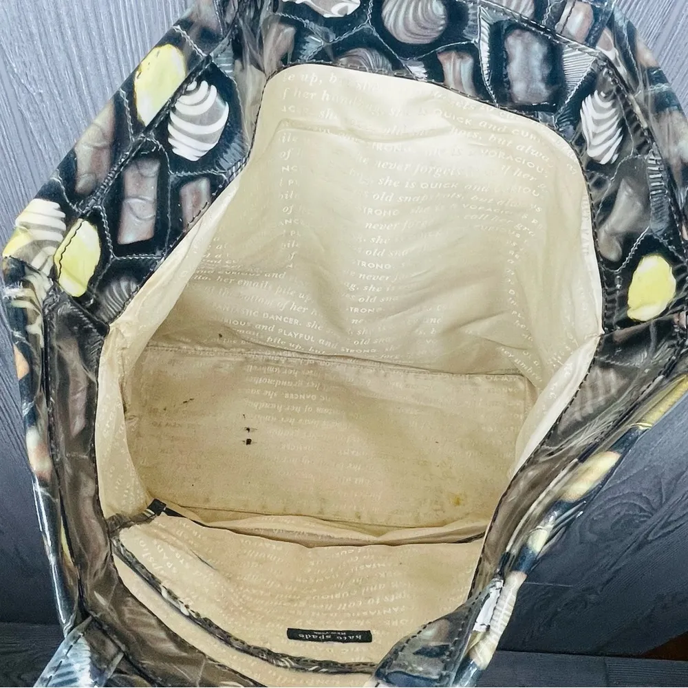 Rare Kate spade bon shopper daycation chocolate bonbon candy tote bag purse - Image 8