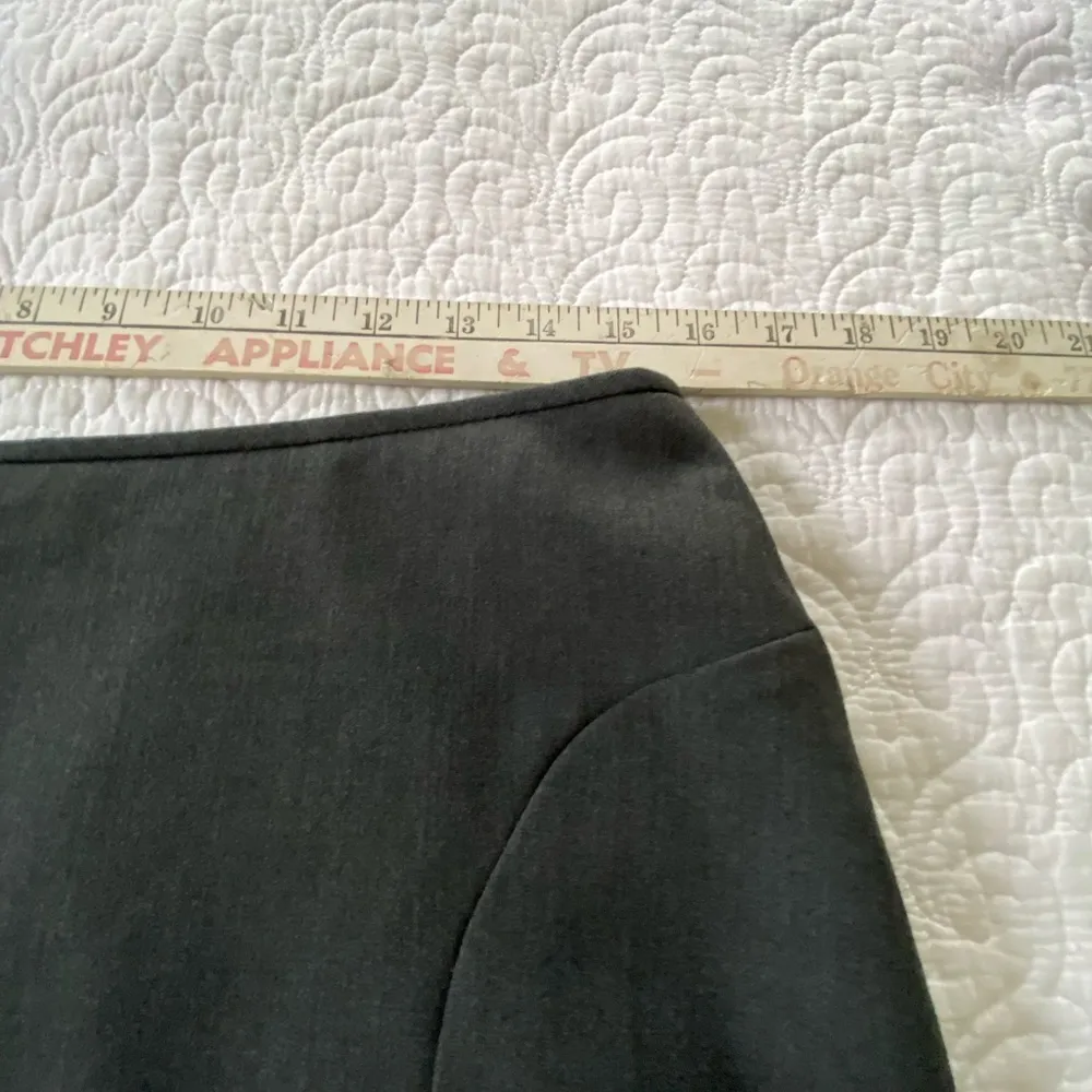 Calvin Klein A-Line Knee-Length Skirt Charcoal Gray Back Zipper Size 12 Petite - Image 10
