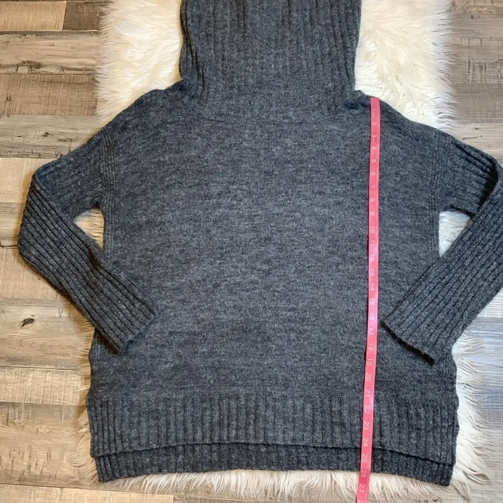 ee:some oversized cowl funnel neck sweater marled gray M/L Size undefined - Image 4