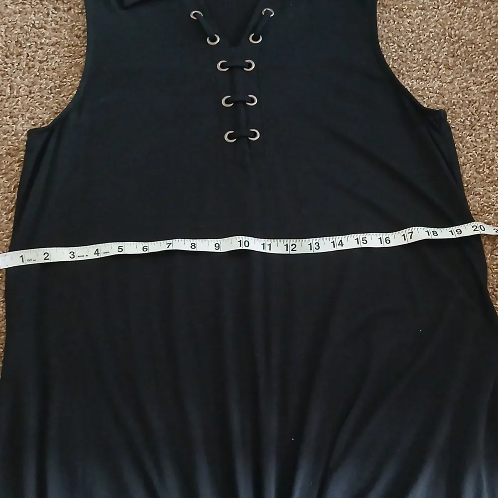black sleeveless tee shirt shift dress size XL - Image 10