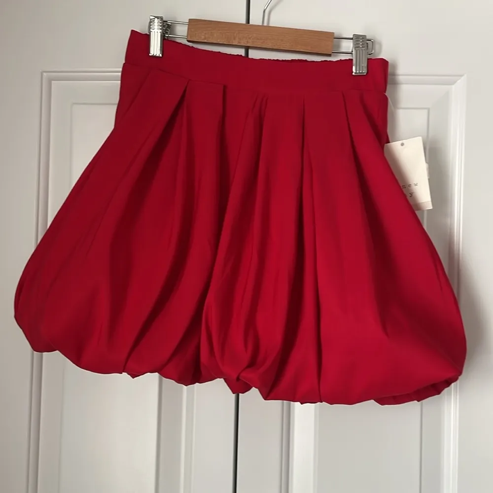 A New Day Women's Red Bubble Hem Mini Skirt Bottom New Size XS - Image 3
