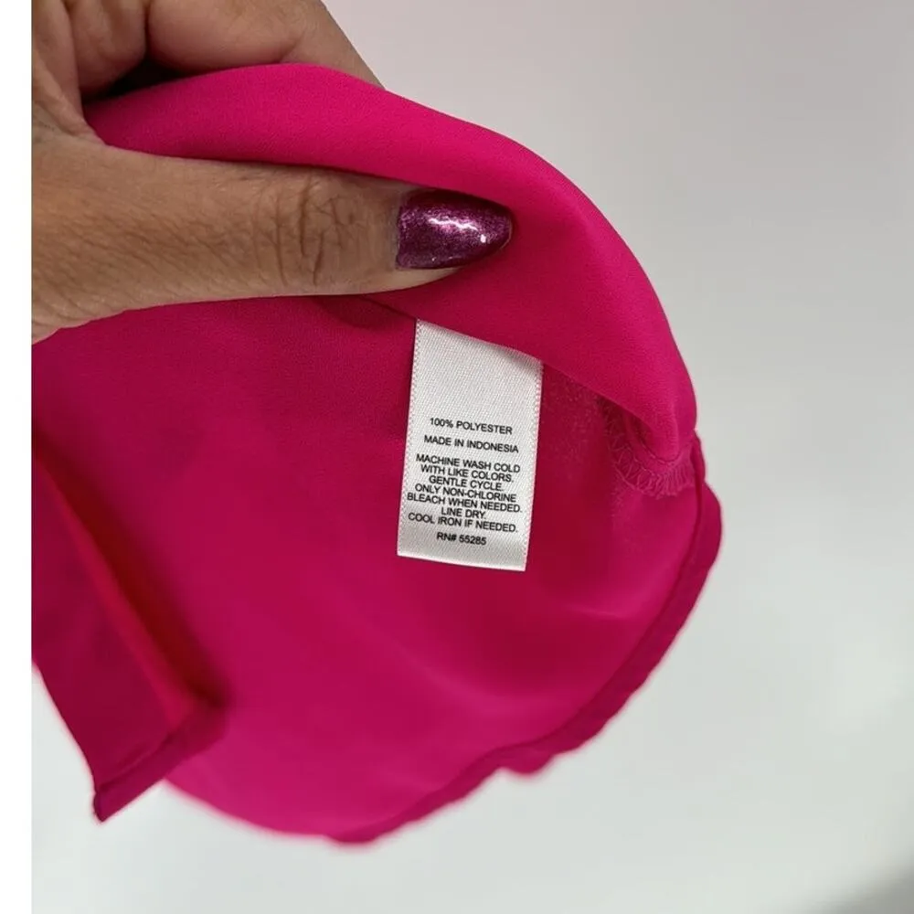 Express The Portofino Shirtpink office special occasion roll sleeve size XS - Image 9