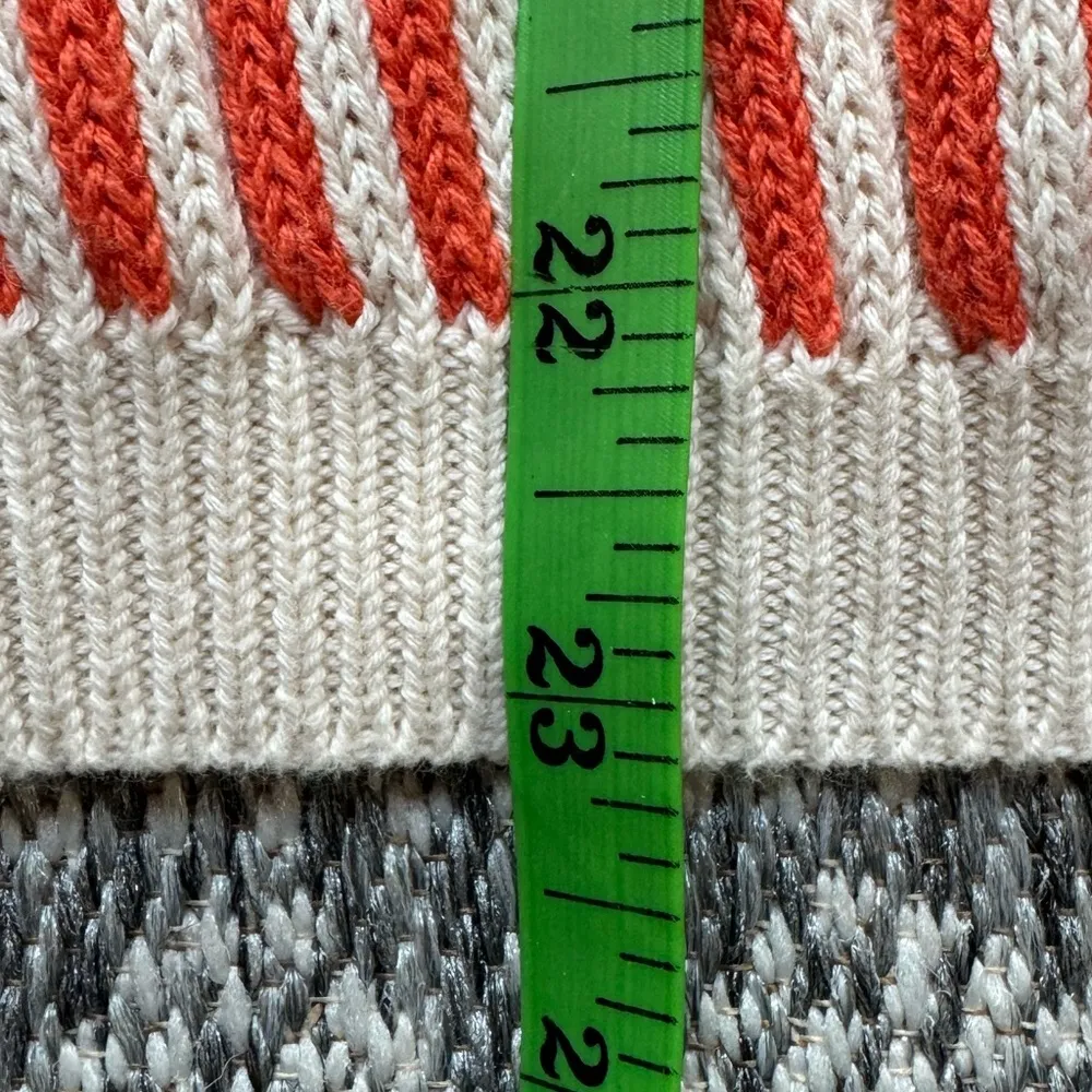 WILLOW & CLAY Orange & Ivory Knit Sweater - Medium - Image 7