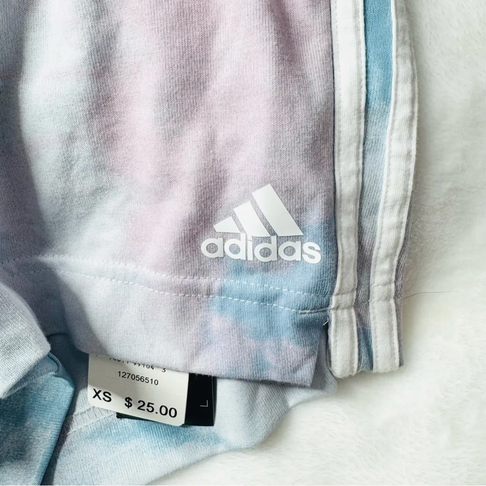 ADIDAS SP Shorts Blue Pink Tie Dye Shorts - XS-  NWT - Image 5