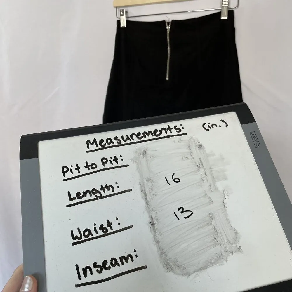 Alya  Black Mini Skirt With Back Zipper Polyester/Spandex S - Image 4