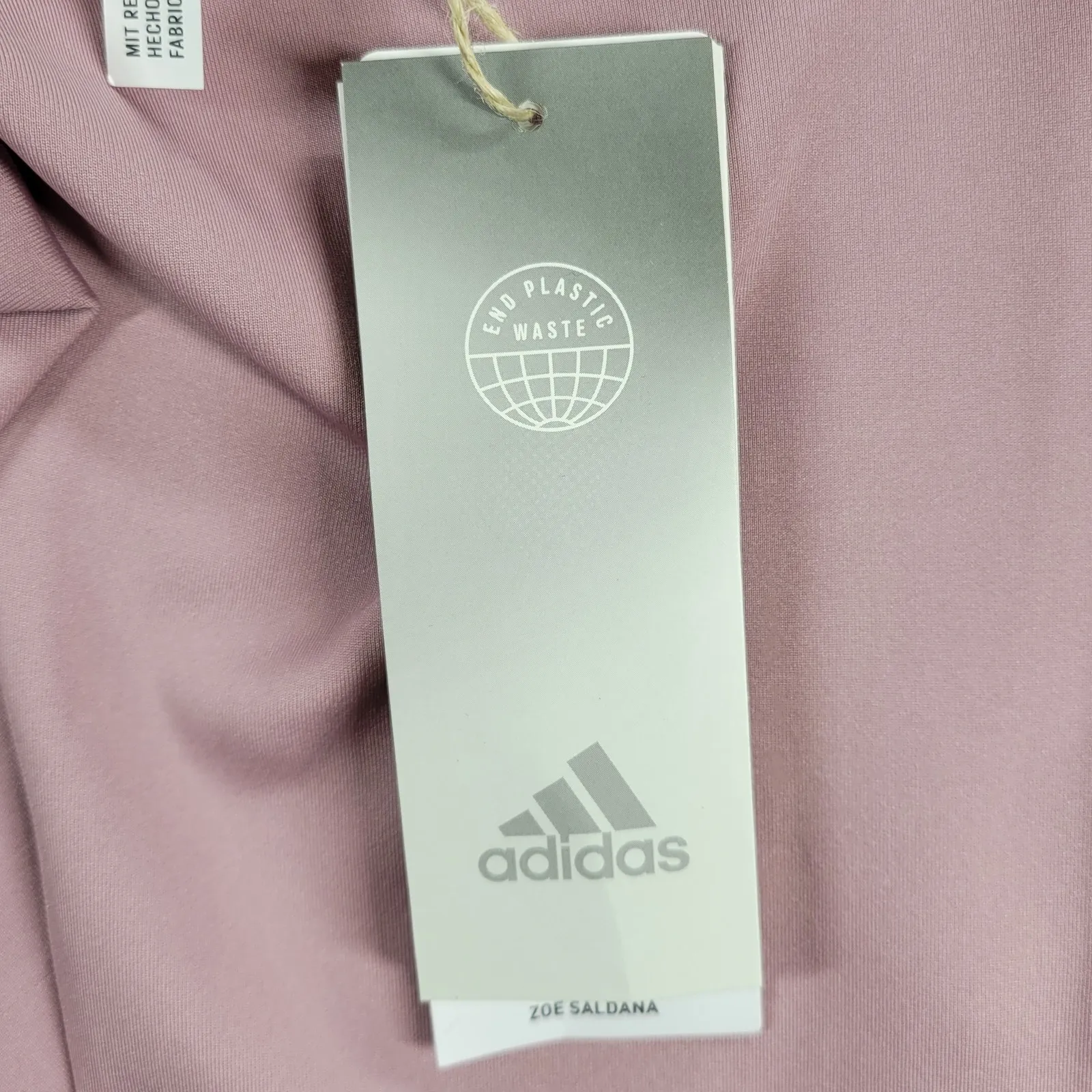 Adidas X Zoe Saldana Womens Leggings Size S Pink Aeroready Training NEW‎ - Image 9