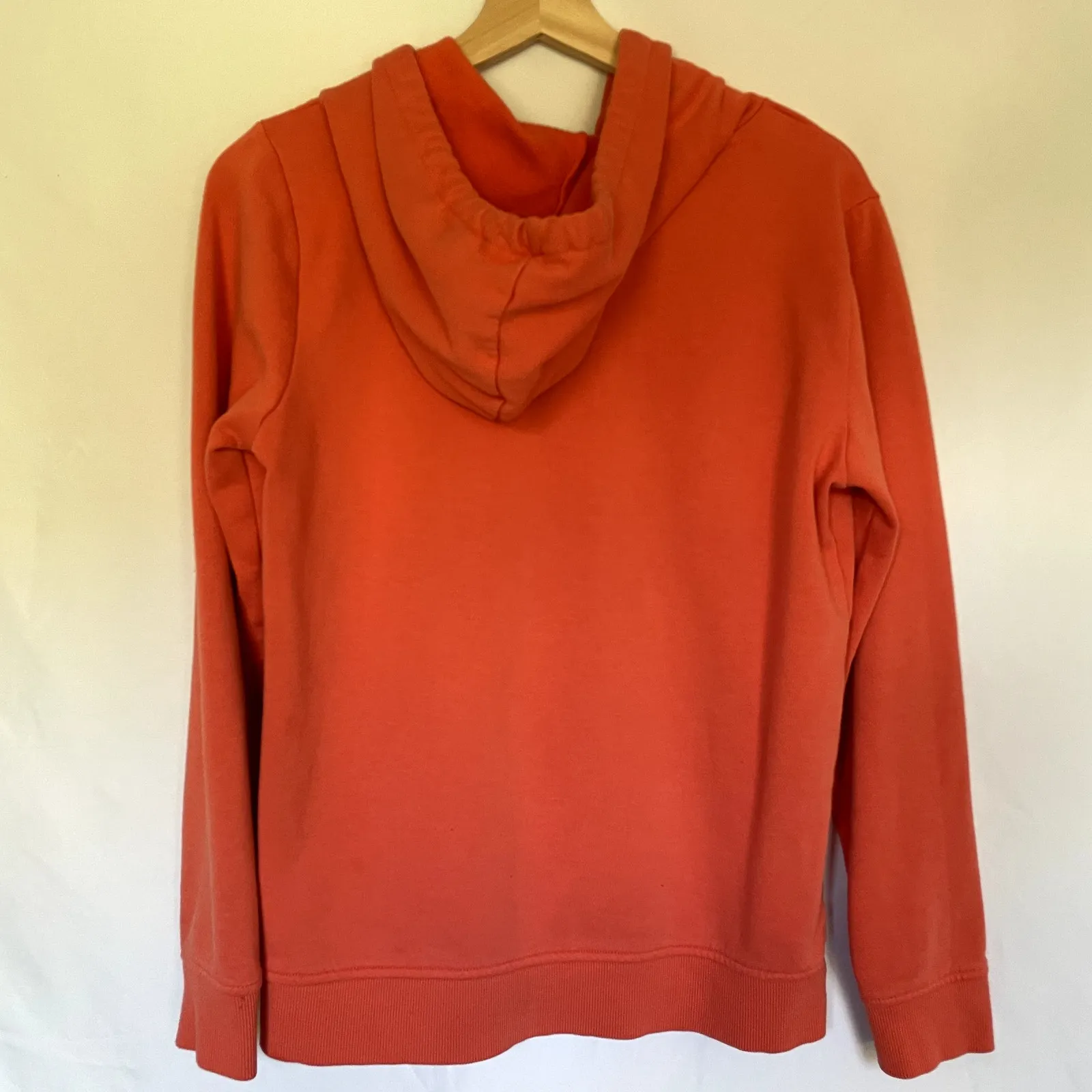 Vans bright orange hoodie women's size small cotton sweater casual FLAW - Image 9
