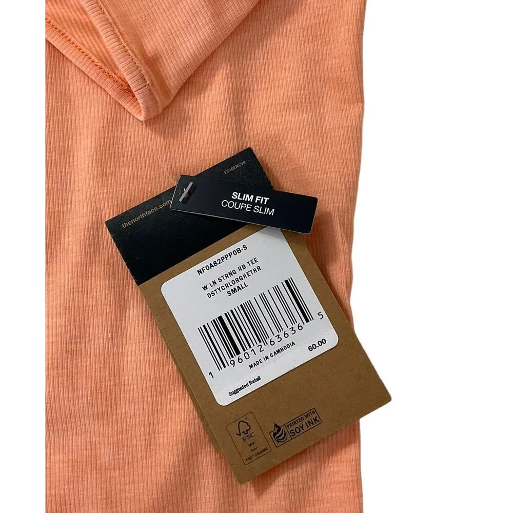 The North Face Orange Top Slim Fit T-shirt Women's Size Small NWT | 42-6 - Image 5