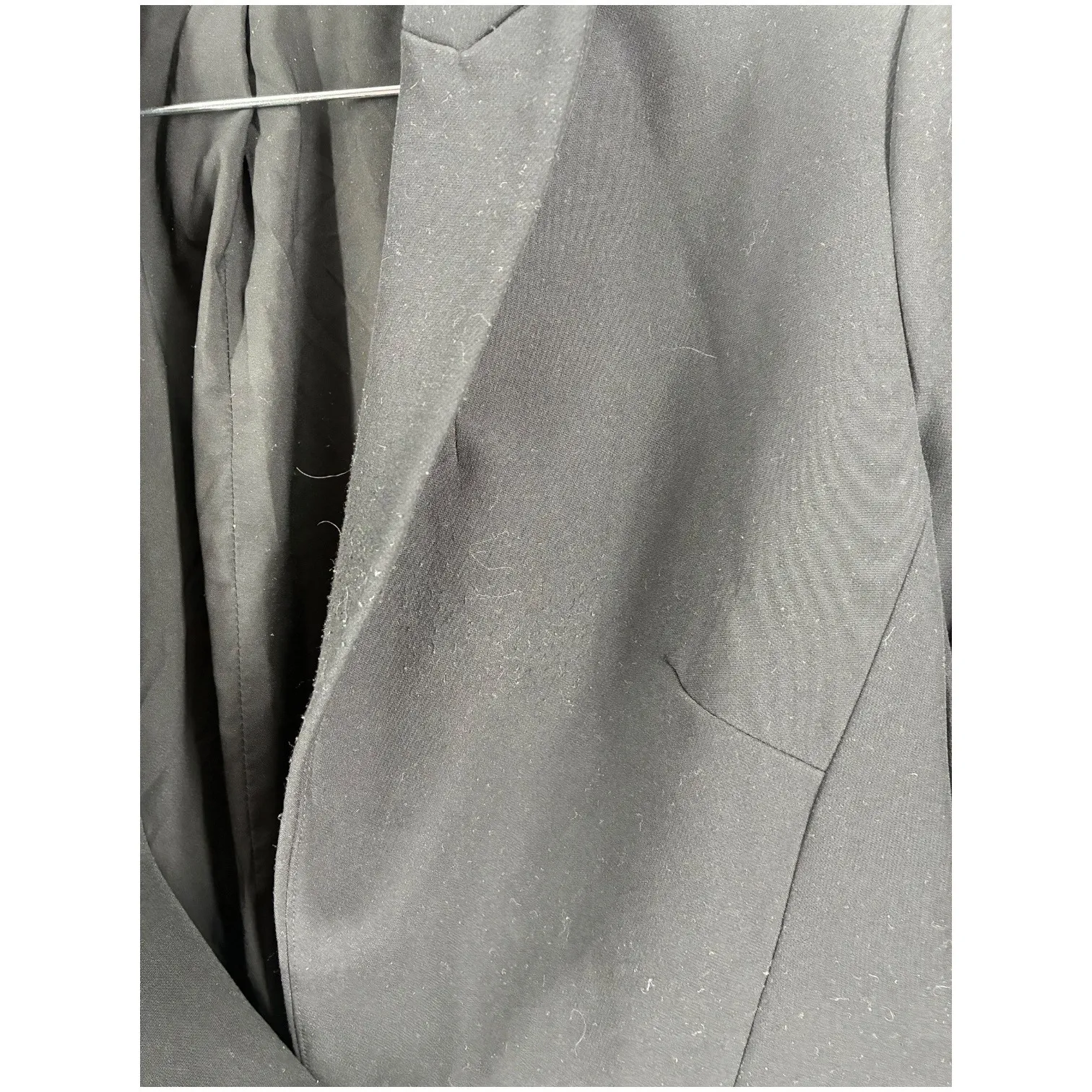 Express Black Super Soft Twill One Button Blazer Womens Size 14 Preloved - Image 6