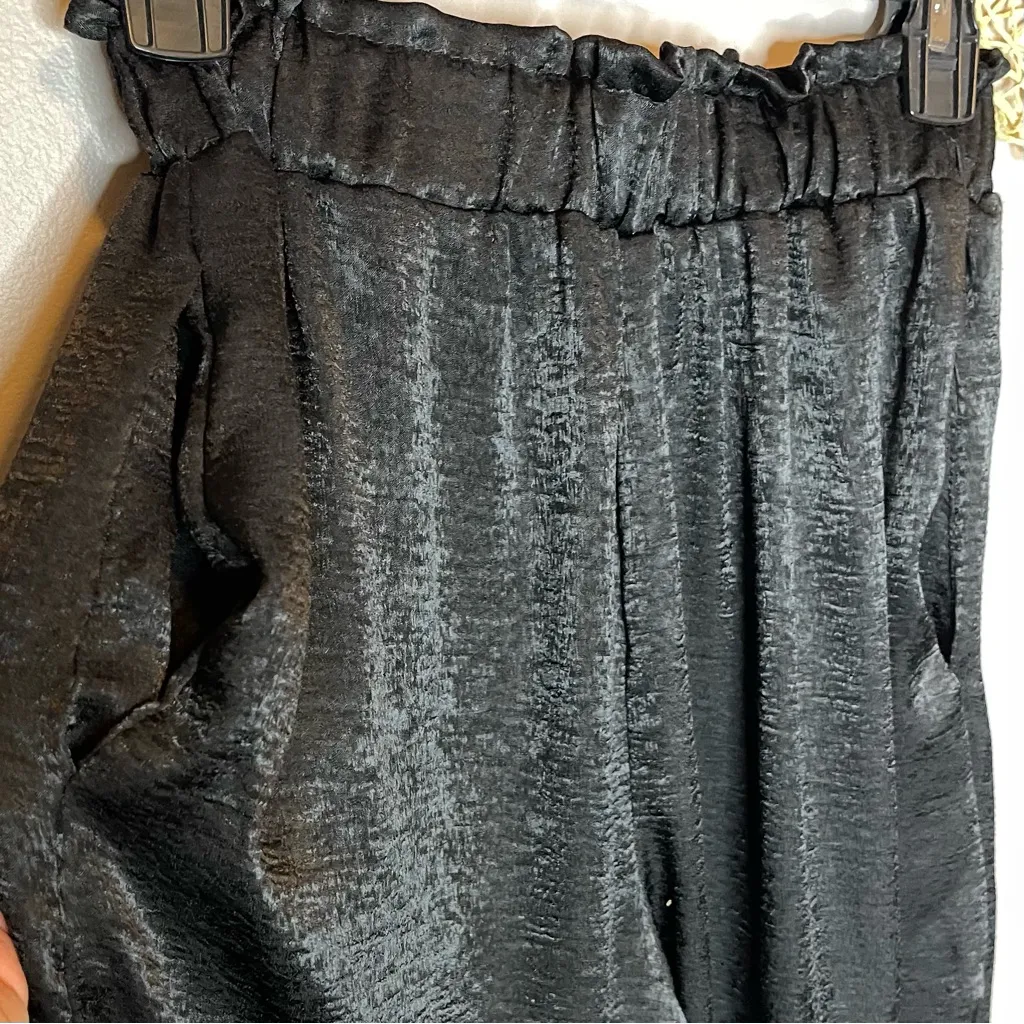 AE Studio High Waist Wide Leg Pants (Black) - XS - Image 3