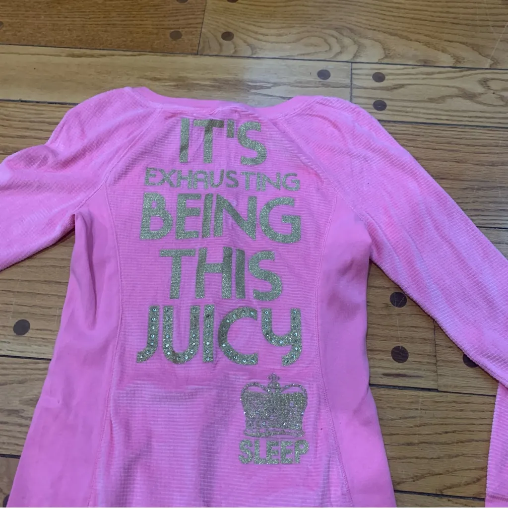 Juicy Couture Pam Gela It Girl Sleepshirt Nightgown Pink Women's Medium - Image 7