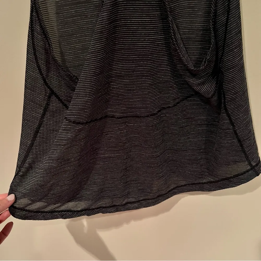 Lululemon Long Distance Tank Heathered Black - Image 6