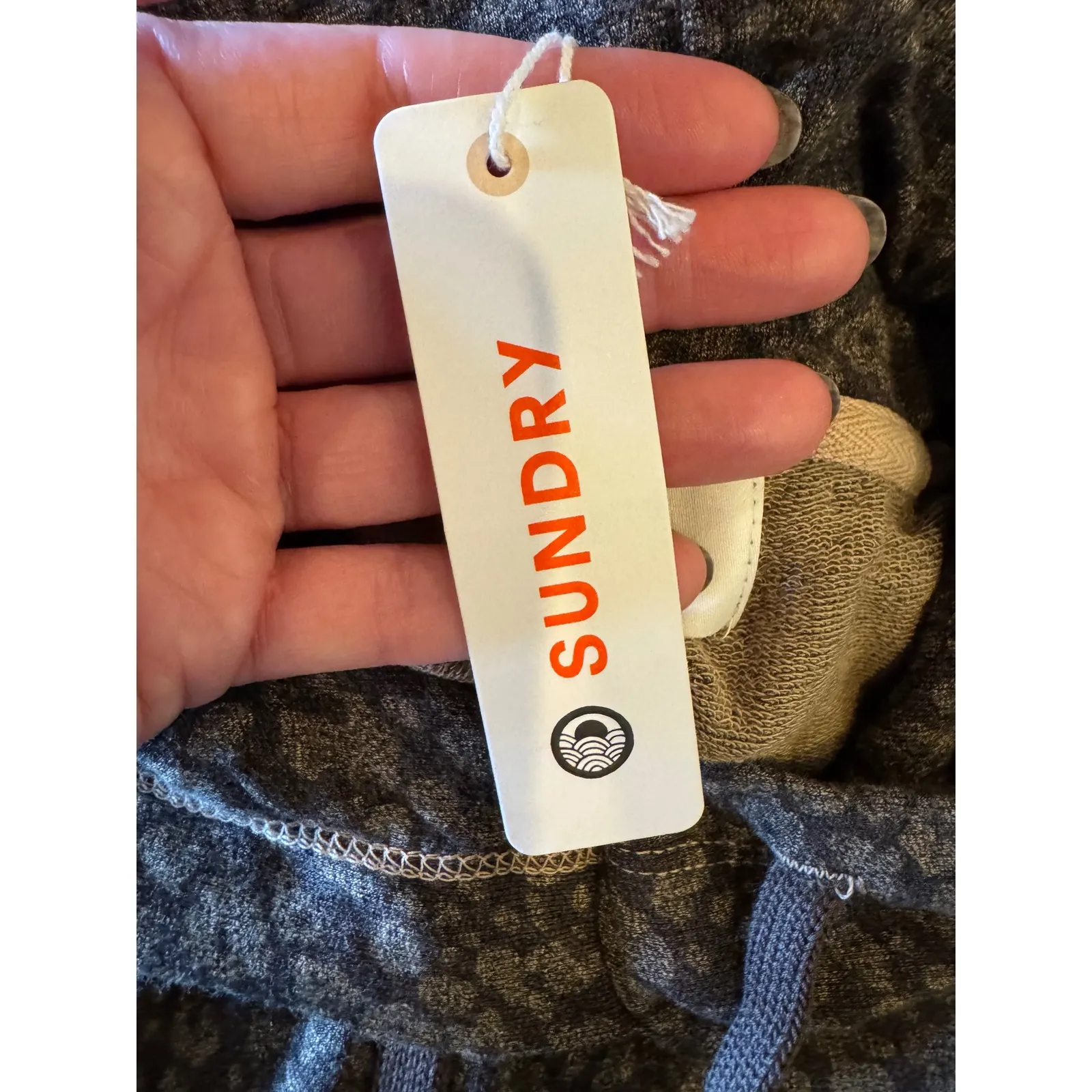 Sundry Sweatshirt Women Small Leopard Print Pink Stripe Hoodie Athleisure NWT - Image 10