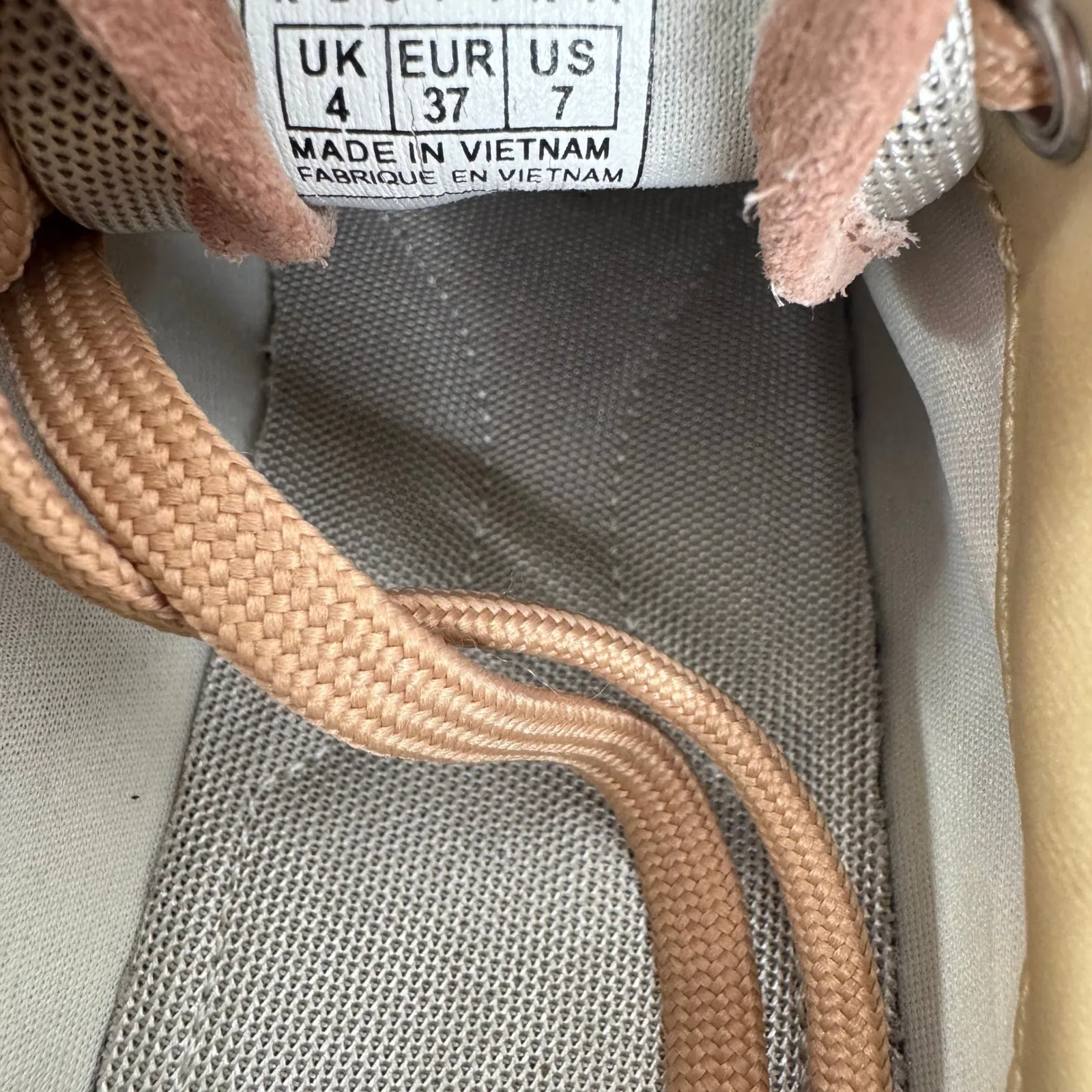 GEOX Respira Women Rose Gold Leather Suede Sneakers Athletic Shoes Size 7 - Image 4