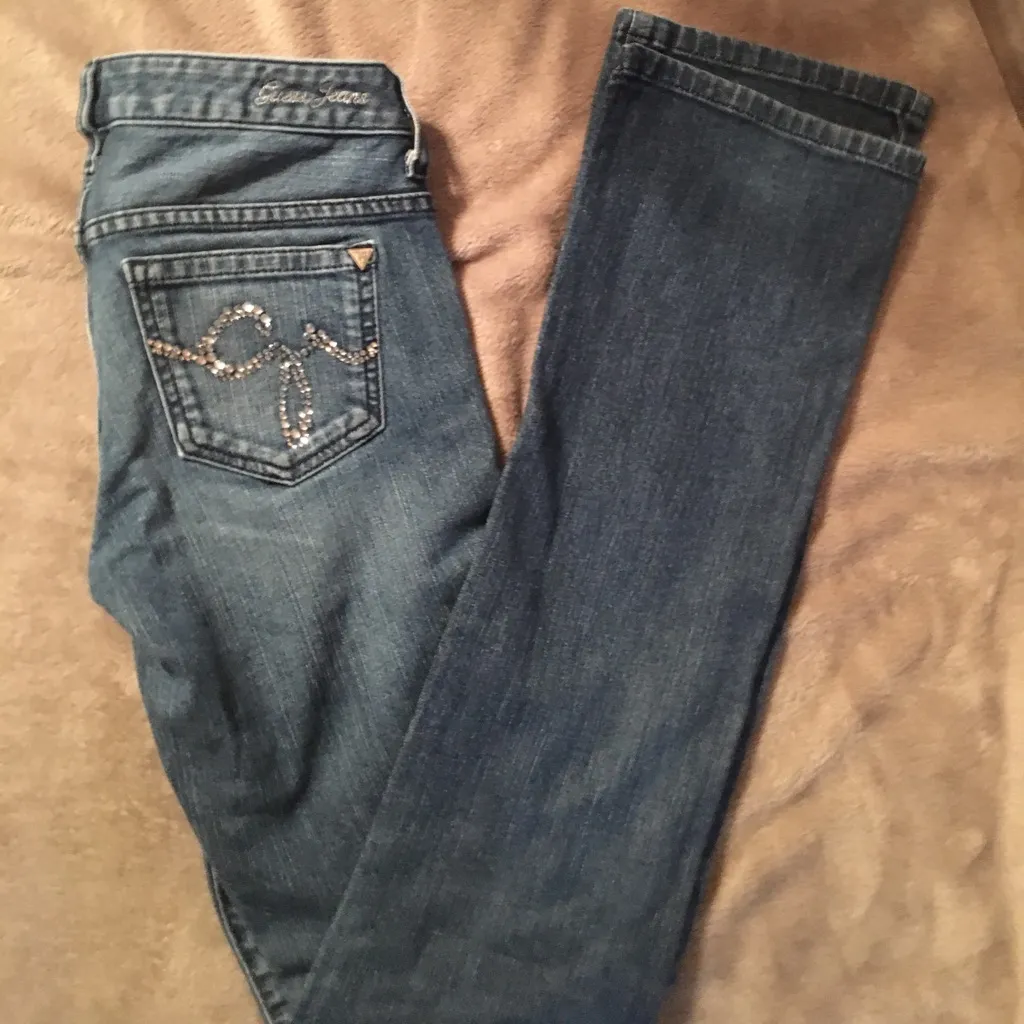 Guess Starlet straight leg jeans crystal pockets - Image 2