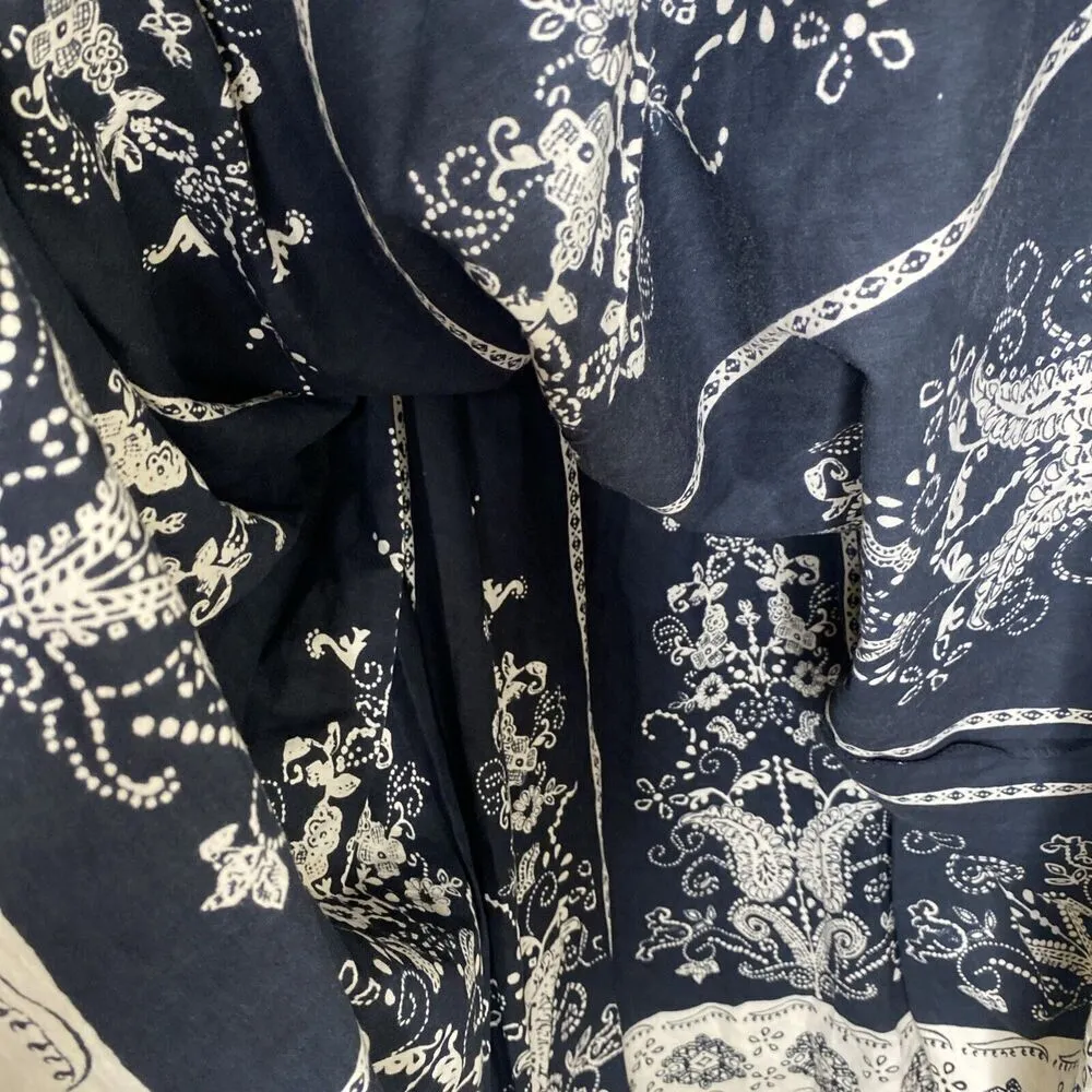 Magic  Black & White Pattern Y2k Midi Dress Formal Cotton Size Medium - Image 9