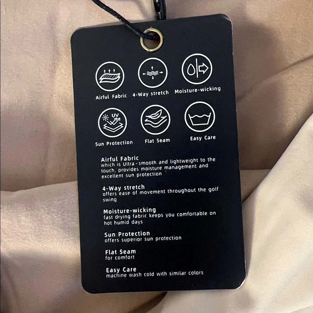 ACEGOLFS High Waist Skort UPF50+ Basic 19” Size XL NWT Tan - Image 6