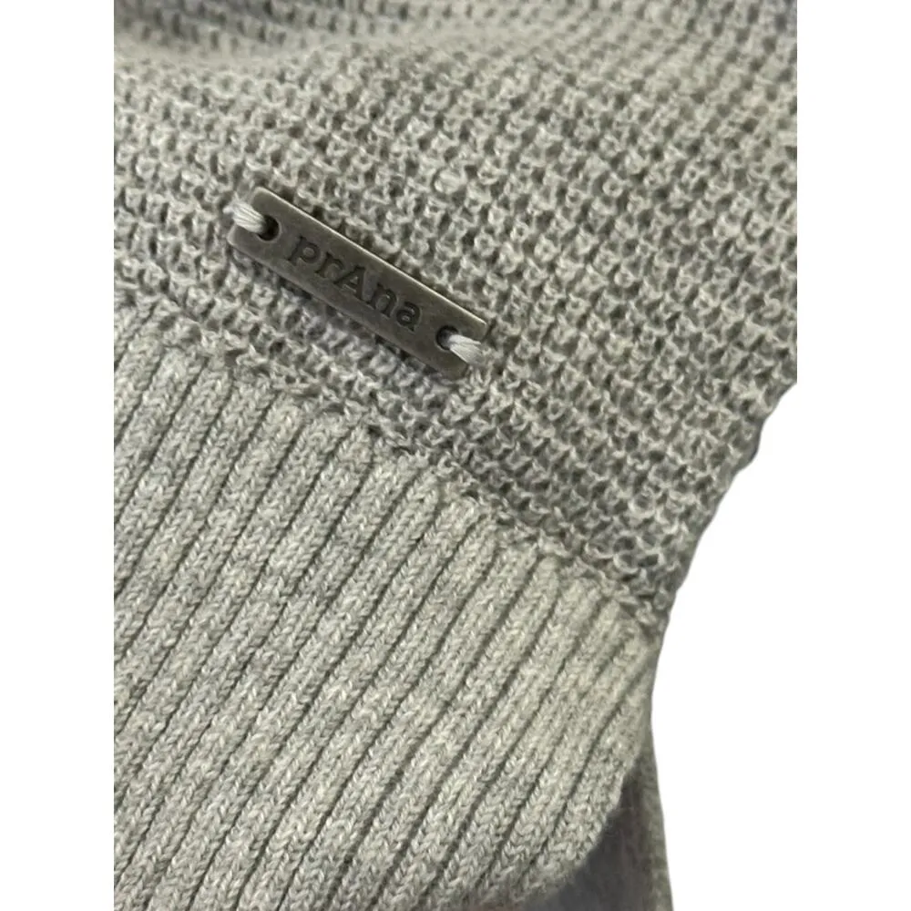 prAna Gray Athletic Milani Long Sleeve Henley Tunic w/ Hood Women's Medium New - Image 7