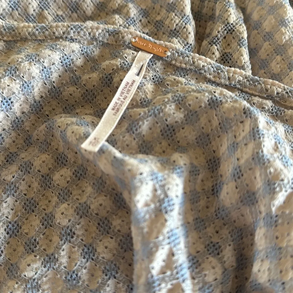 NWOT  Kitty  Puff Sleeve Blouse Gingham Tie Front XL - Image 6