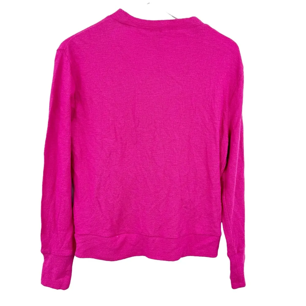 J Crew Faux Wrap Textured Crepe Top Pink Size Small - Image 3