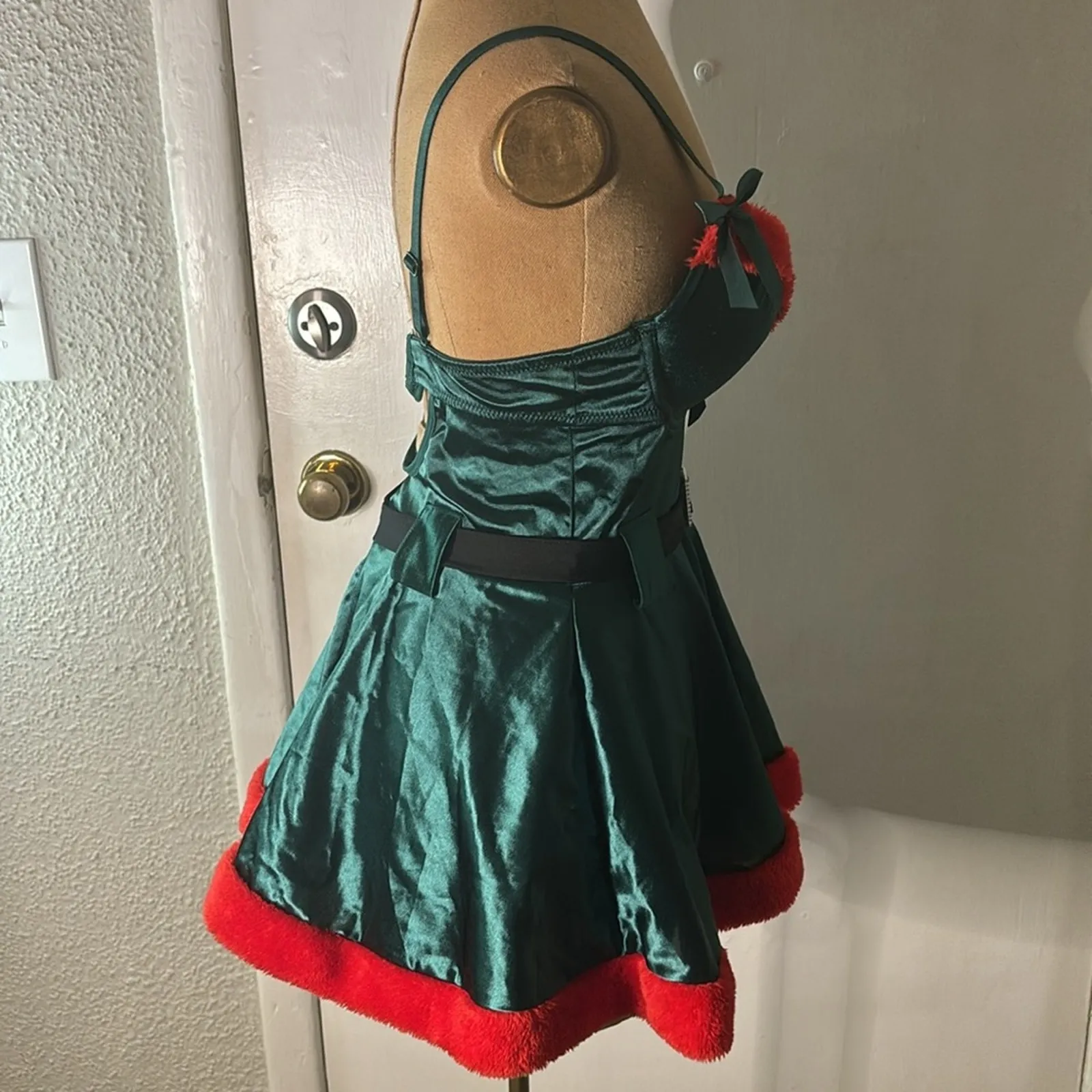 French Affair Sexy Elf Xmas Push Up Chemise Holiday Intimate Sleepwear Fairy NEW - Image 4