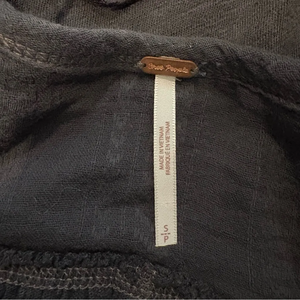 Free People Aster Henley Top in Black, Sz S - Image 12