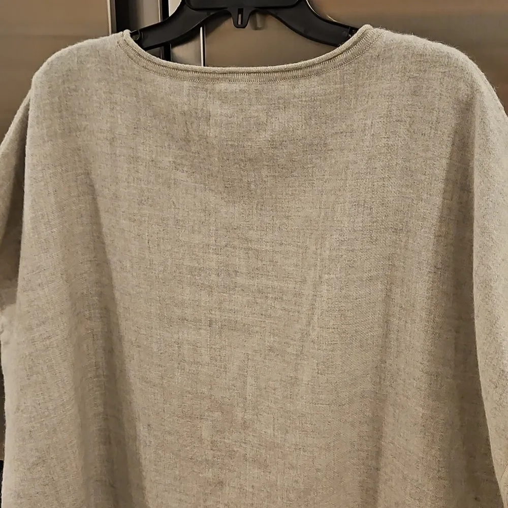 💕CUYANA💕 Oversized Alpaca Sweater ~ 100% Baby Alpaca Light Grey One Size - Image 10