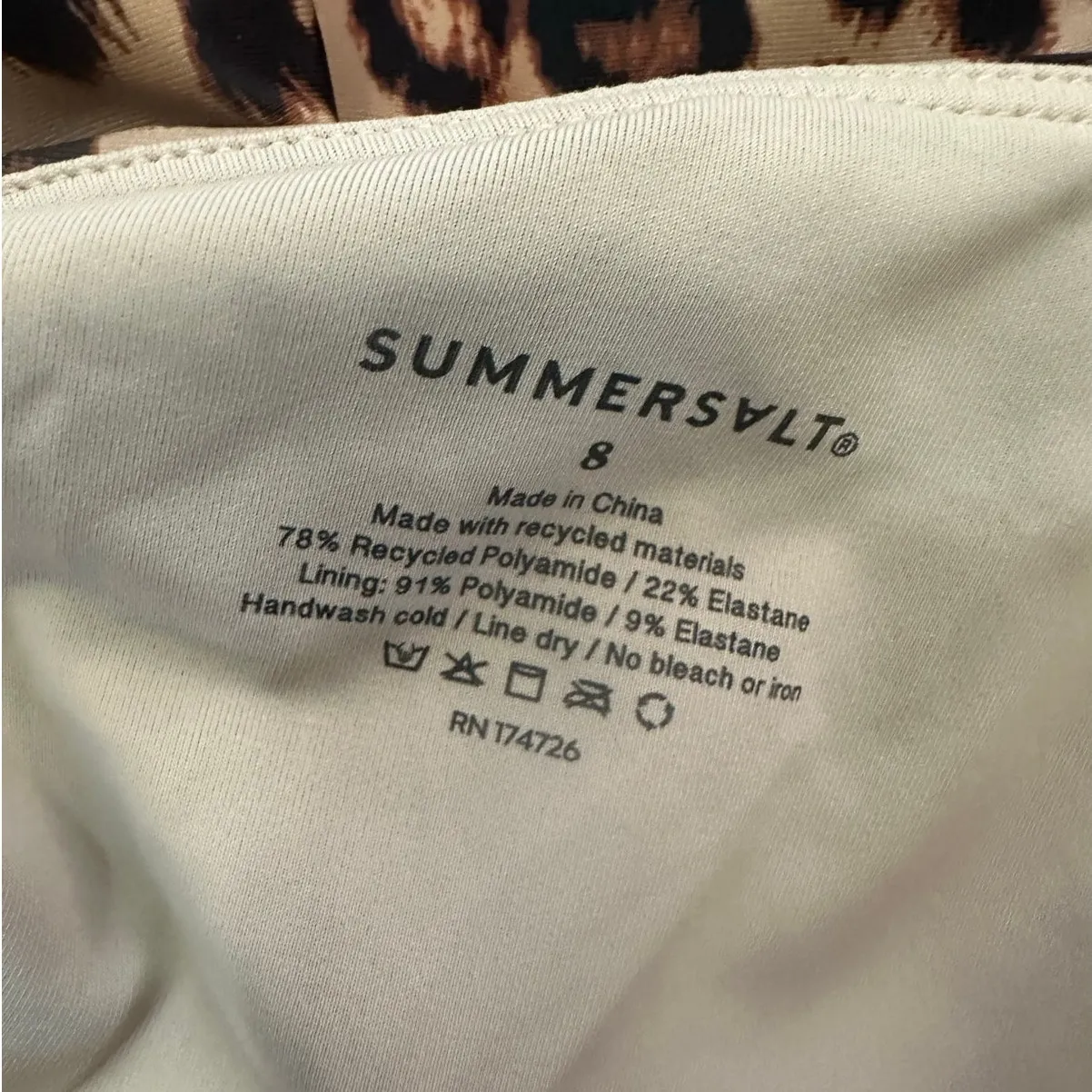 Summersalt Leopard The Marina One-Piece Swimsuit Size 8 - Image 5