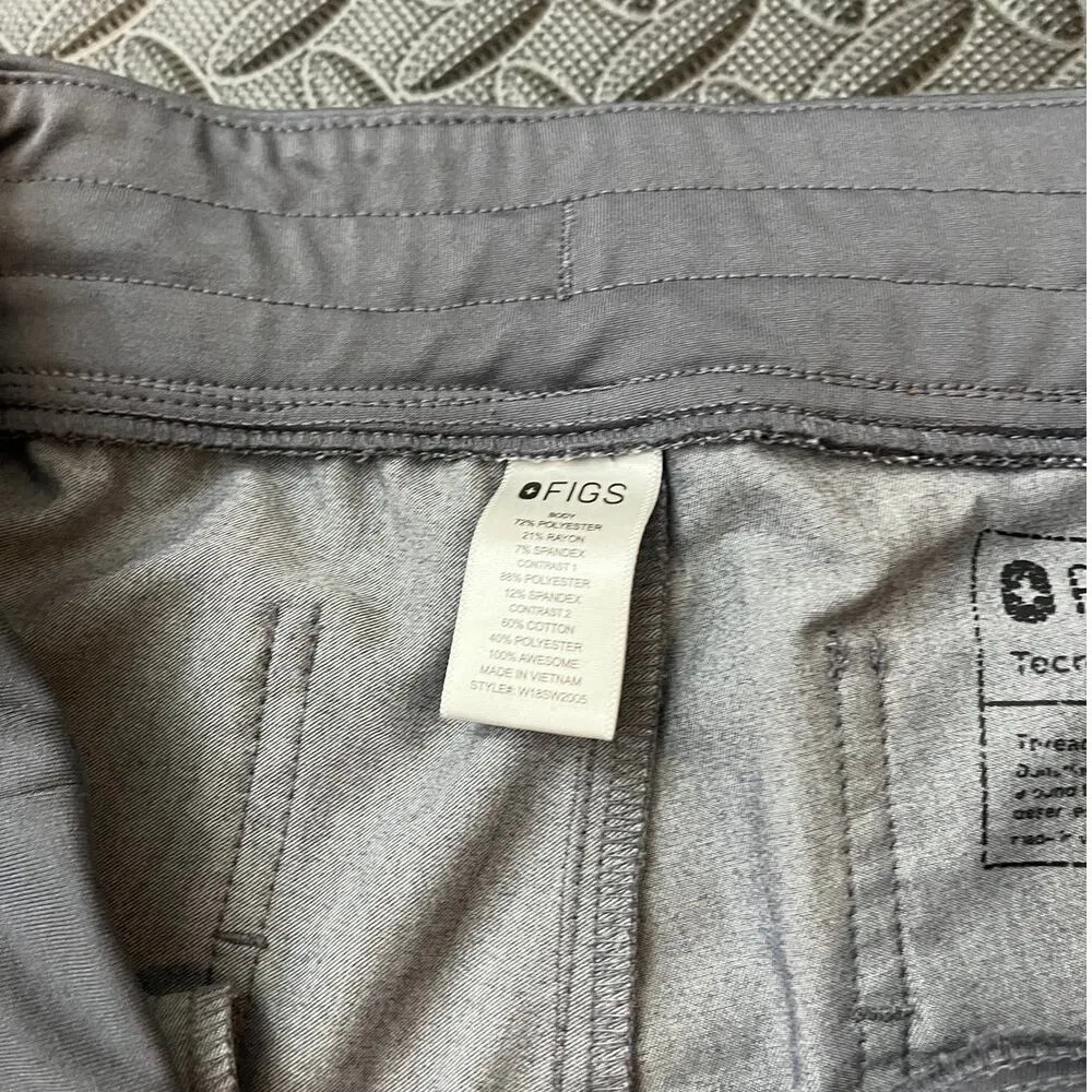 FIGS Zamora Jogger Gray Scrub Pants Sz‎ medium Women's Style W18SW2005 - Image 3