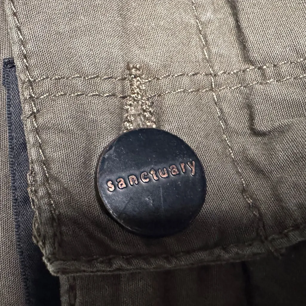 Sanctuary Khaki Cropped Utility Pants Size 8 - Image 7