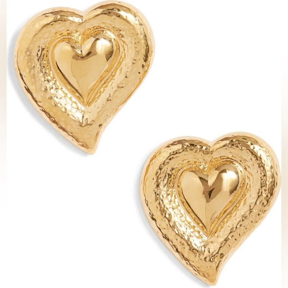 FRASIER STERLING nwt gold Praque Heart Shaped Earrings - Image 3