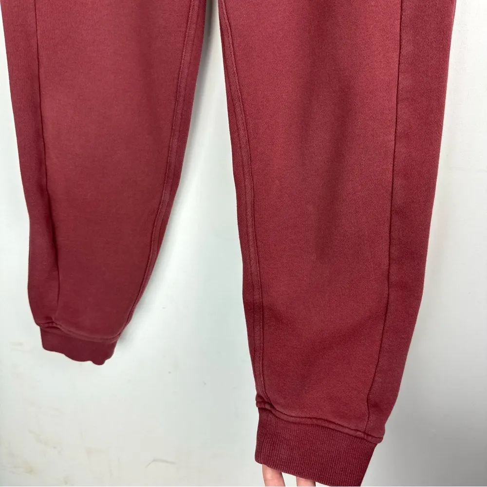 Lululemon Scuba High Rise Joggers Sz 0 Smoky Red Light Cotton Terry - Image 9
