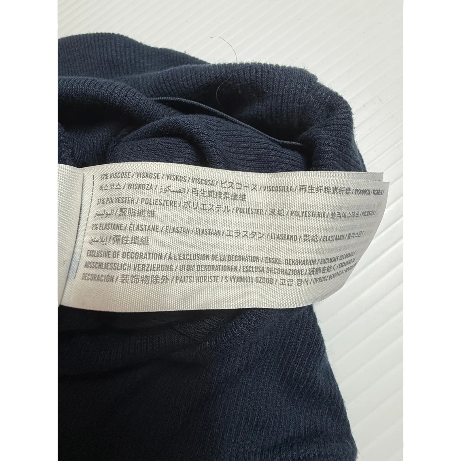 Hollister California Slim Tank Navy Blue Ribbed Bodysuit -‎ Women's Size S - Image 6