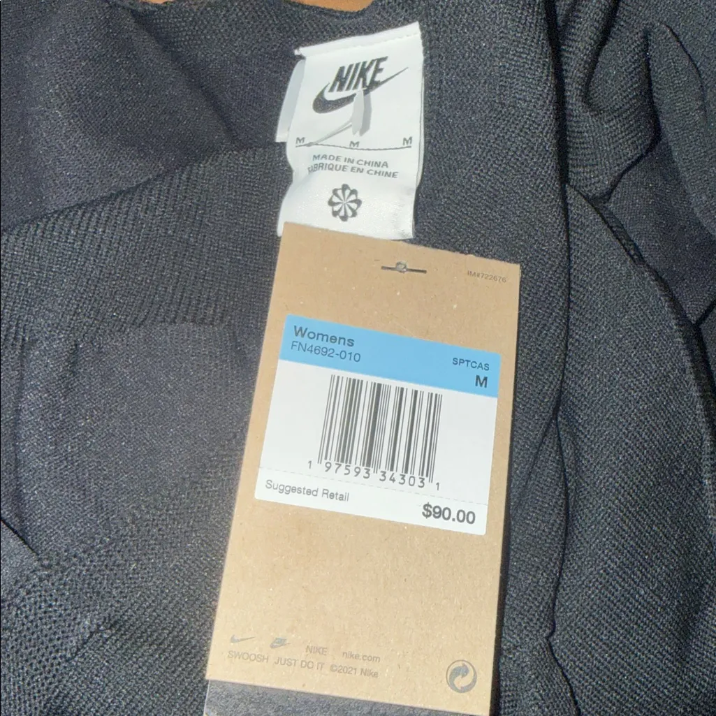 NWT $90 NIKE Sportswear Chill Knit Tight Sweater Short-Sleeve Bodysuit Medium - Image 7